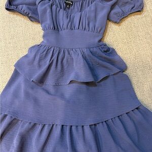 Junior’s Lavender Tiered Peplum Dress